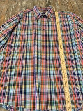 Alan Flusser Multicolor Plaid Button-Down Shirt - Pink, Blue, Yellow, Green